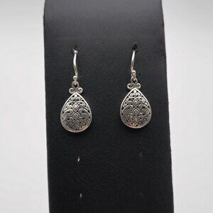 Sterling Silver Beautifully Scrolled Dangle Earrings A3764